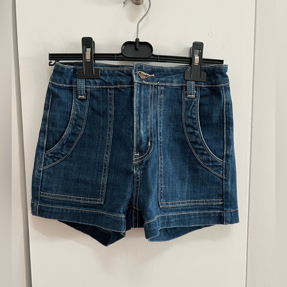 YASO High Waist Dark Wash Denim Shorts